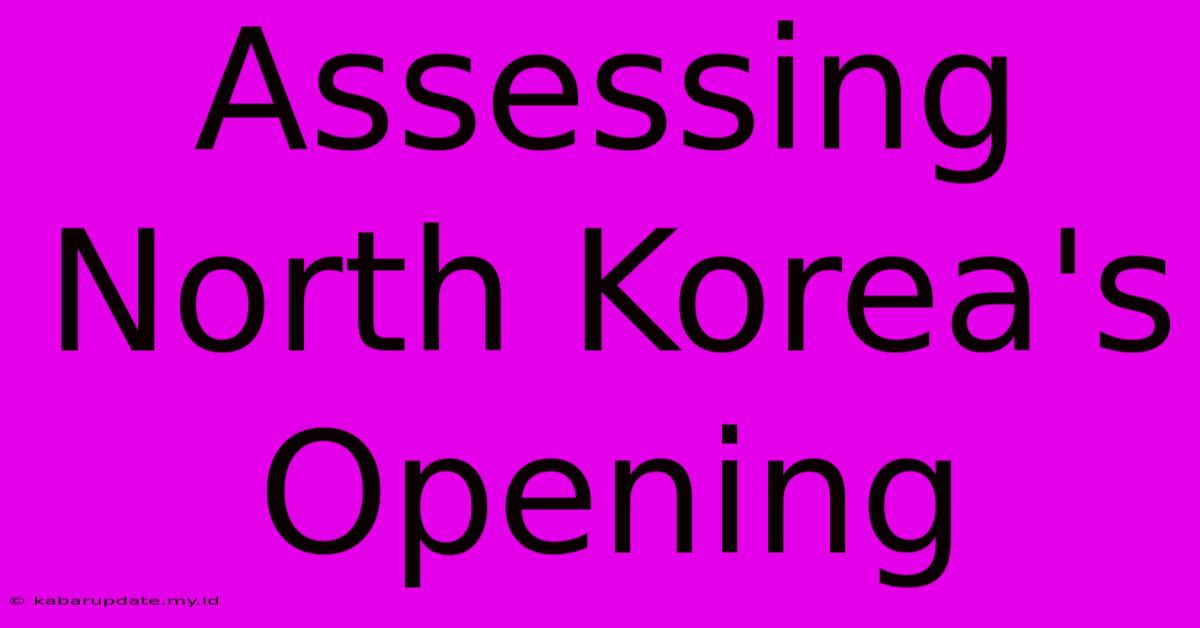 Assessing North Korea's Opening