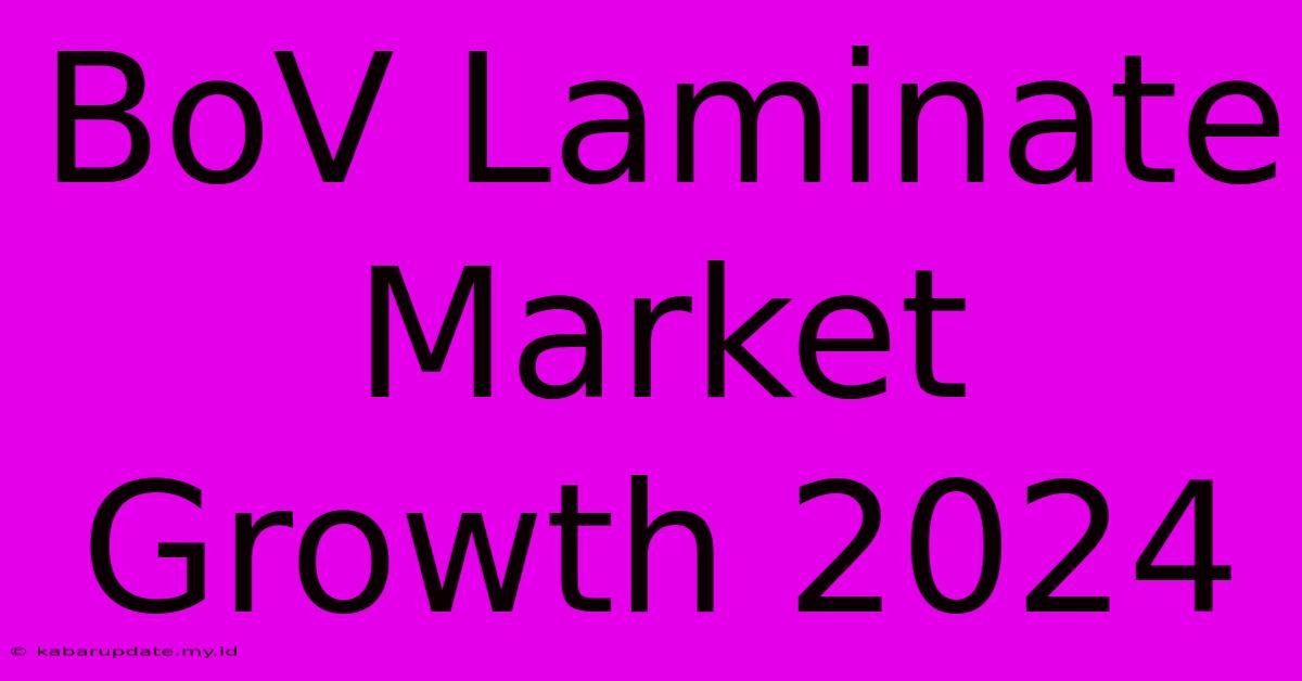 BoV Laminate Market Growth 2024