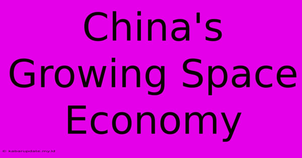 China's Growing Space Economy