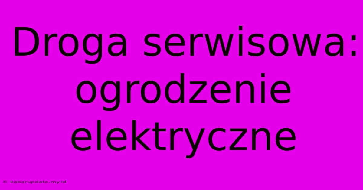 Droga Serwisowa: Ogrodzenie Elektryczne