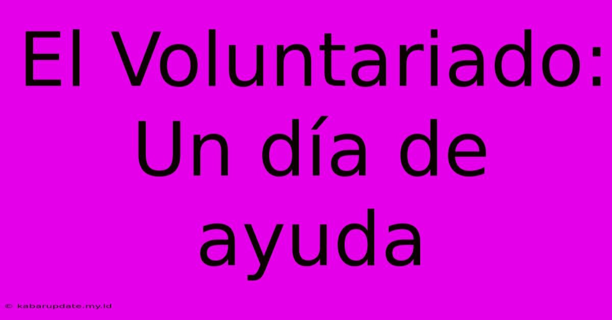 El Voluntariado: Un Día De Ayuda