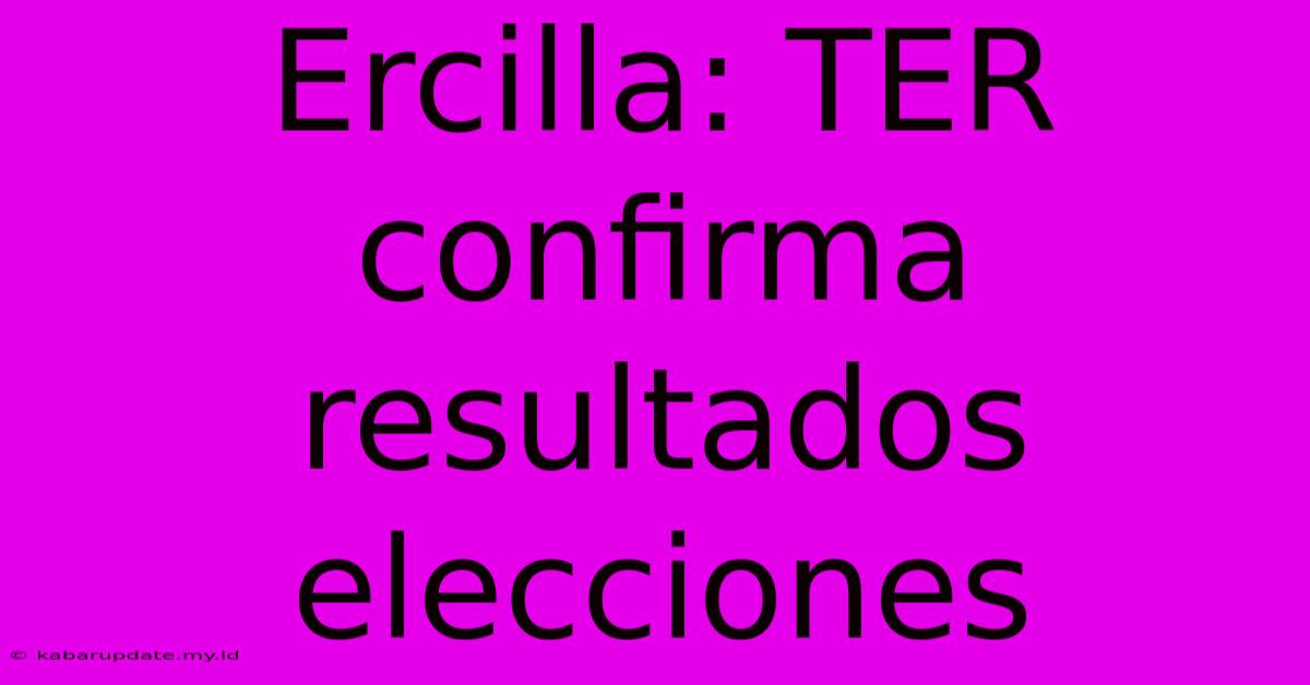 Ercilla: TER Confirma Resultados Elecciones