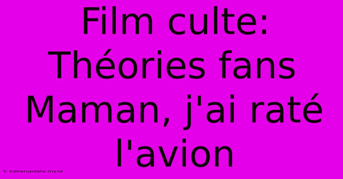 Film Culte: Théories Fans Maman, J'ai Raté L'avion