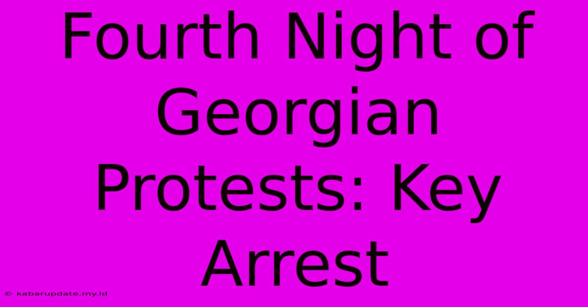 Fourth Night Of Georgian Protests: Key Arrest