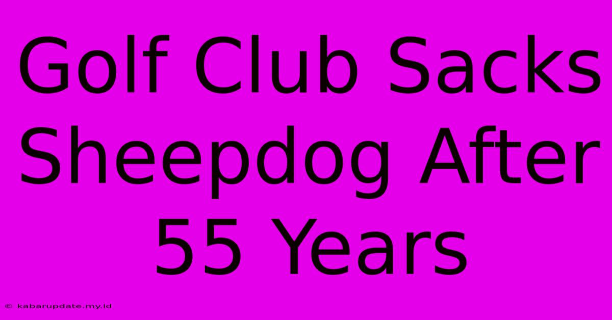 Golf Club Sacks Sheepdog After 55 Years