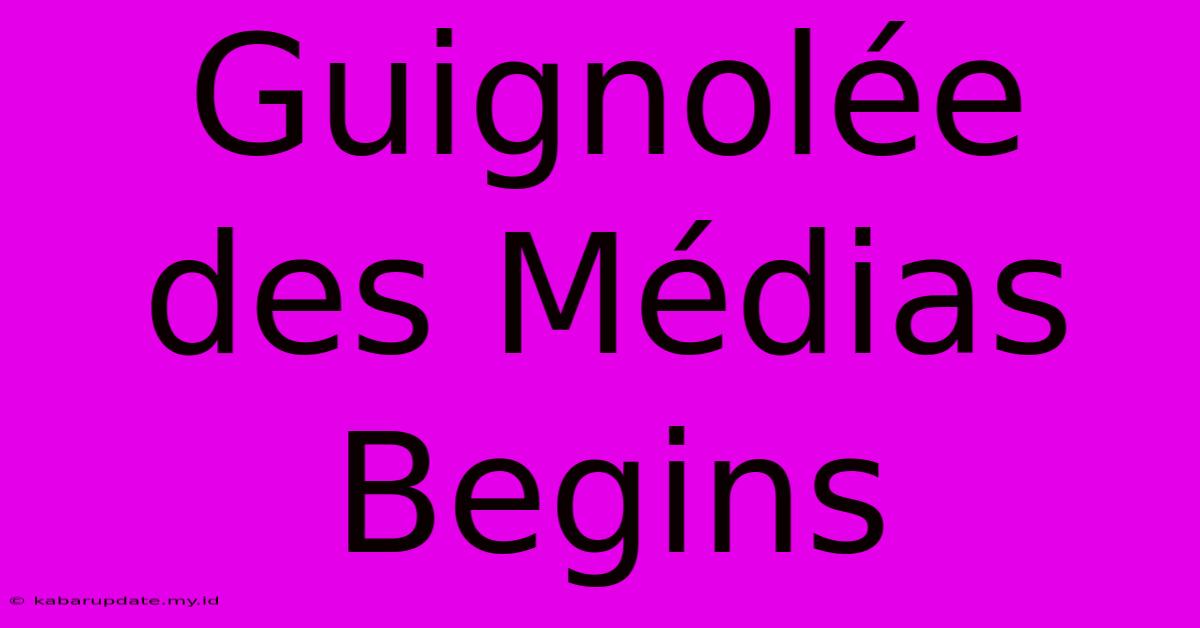 Guignolée Des Médias Begins