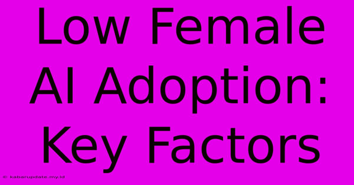 Low Female AI Adoption: Key Factors