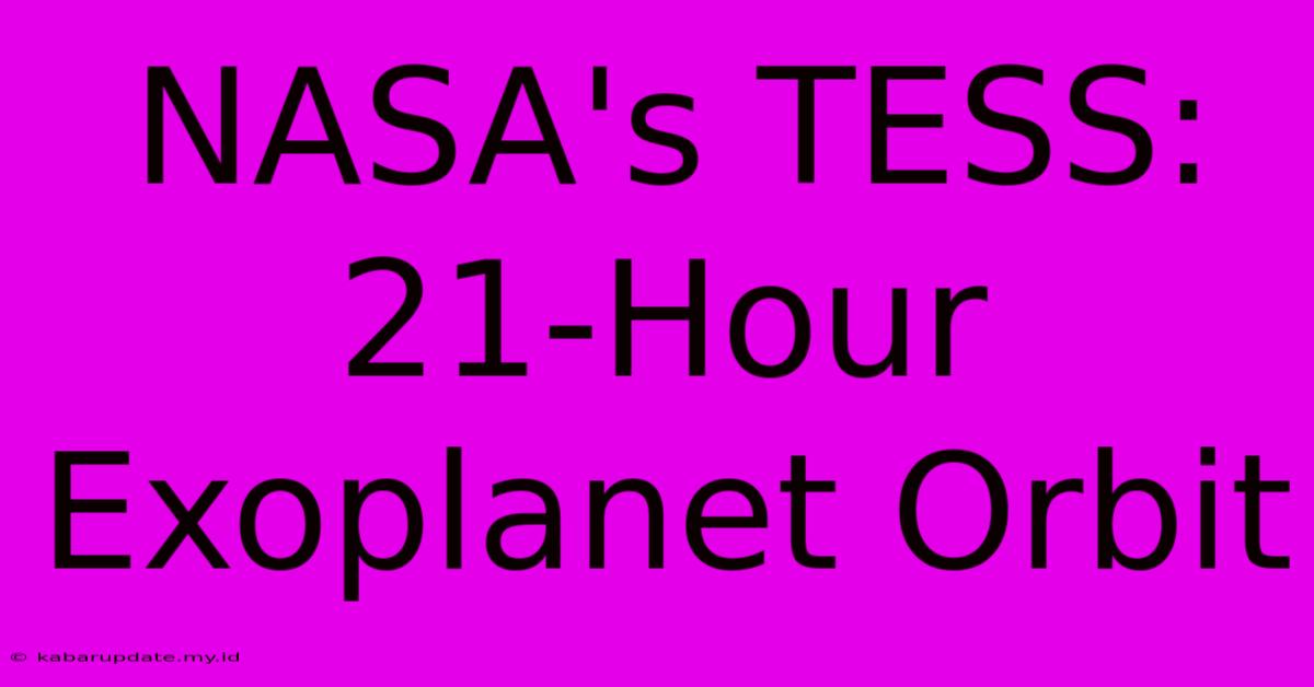 NASA's TESS: 21-Hour Exoplanet Orbit