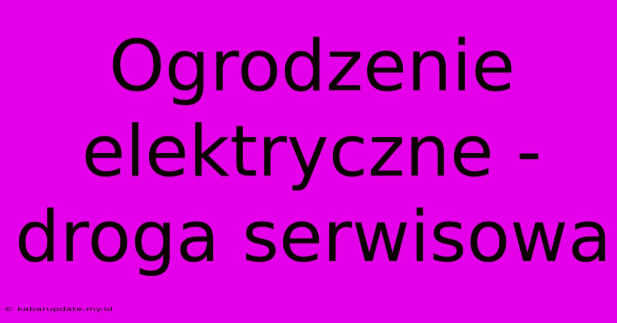 Ogrodzenie Elektryczne - Droga Serwisowa