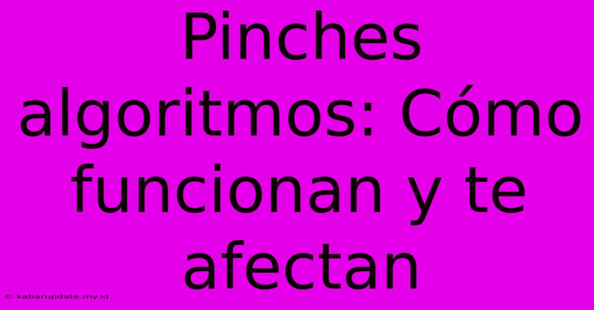 Pinches Algoritmos: Cómo Funcionan Y Te Afectan