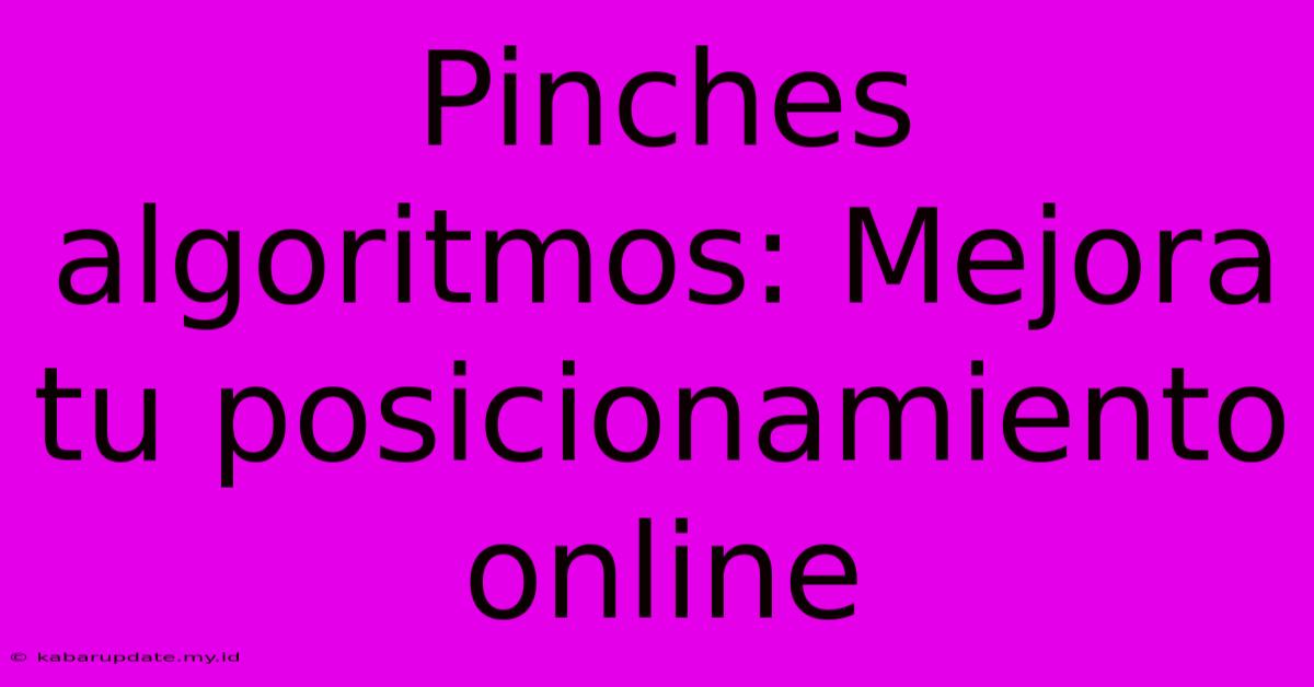 Pinches Algoritmos: Mejora Tu Posicionamiento Online