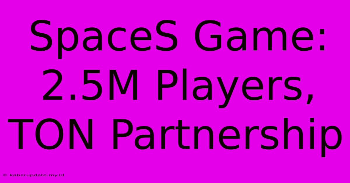 SpaceS Game: 2.5M Players, TON Partnership