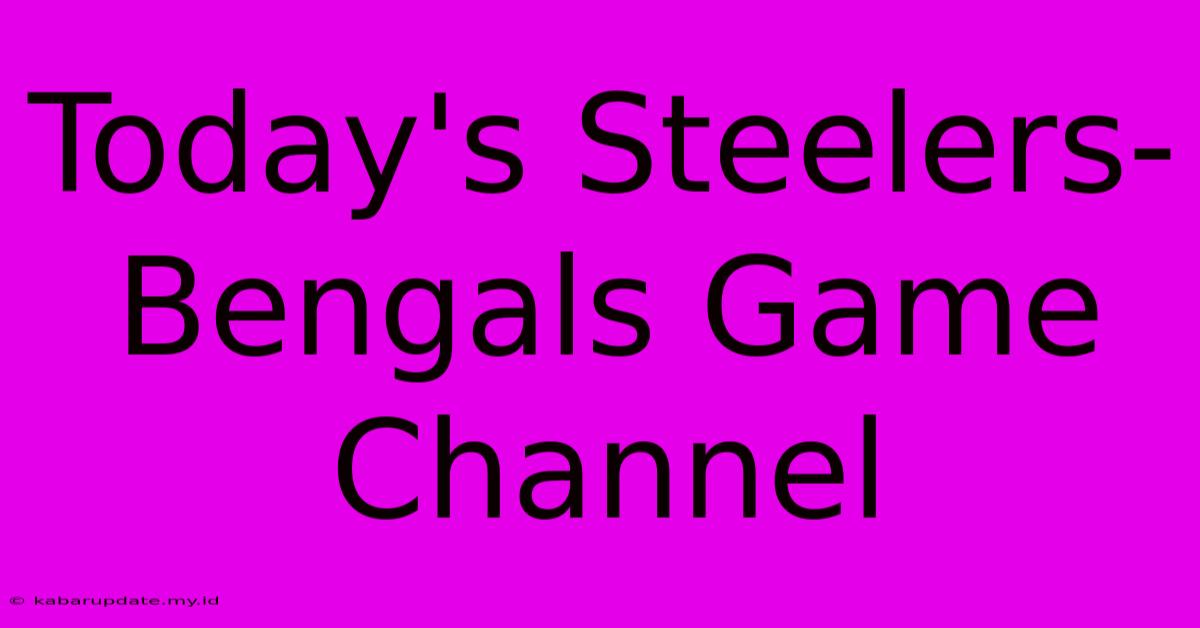 Today's Steelers-Bengals Game Channel