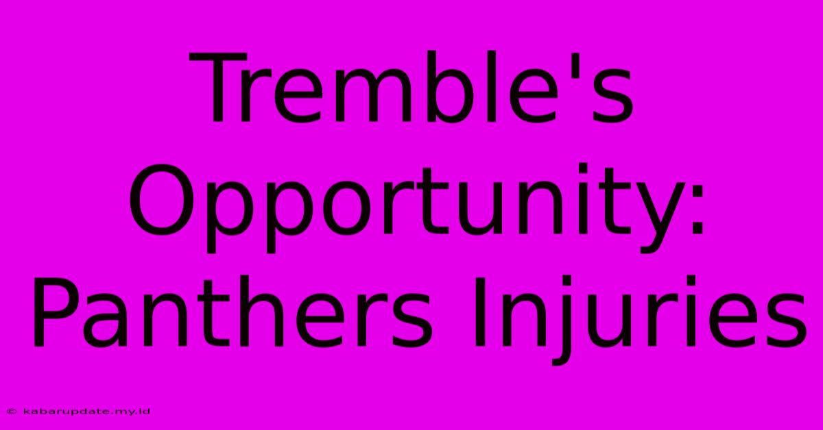 Tremble's Opportunity: Panthers Injuries