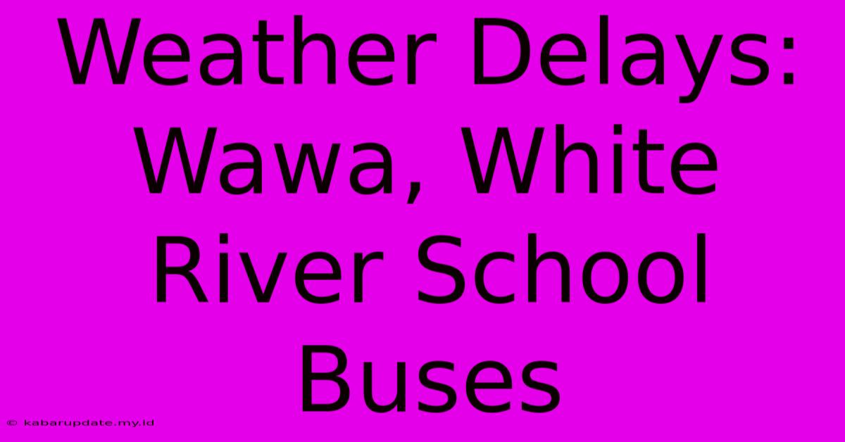 Weather Delays: Wawa, White River School Buses